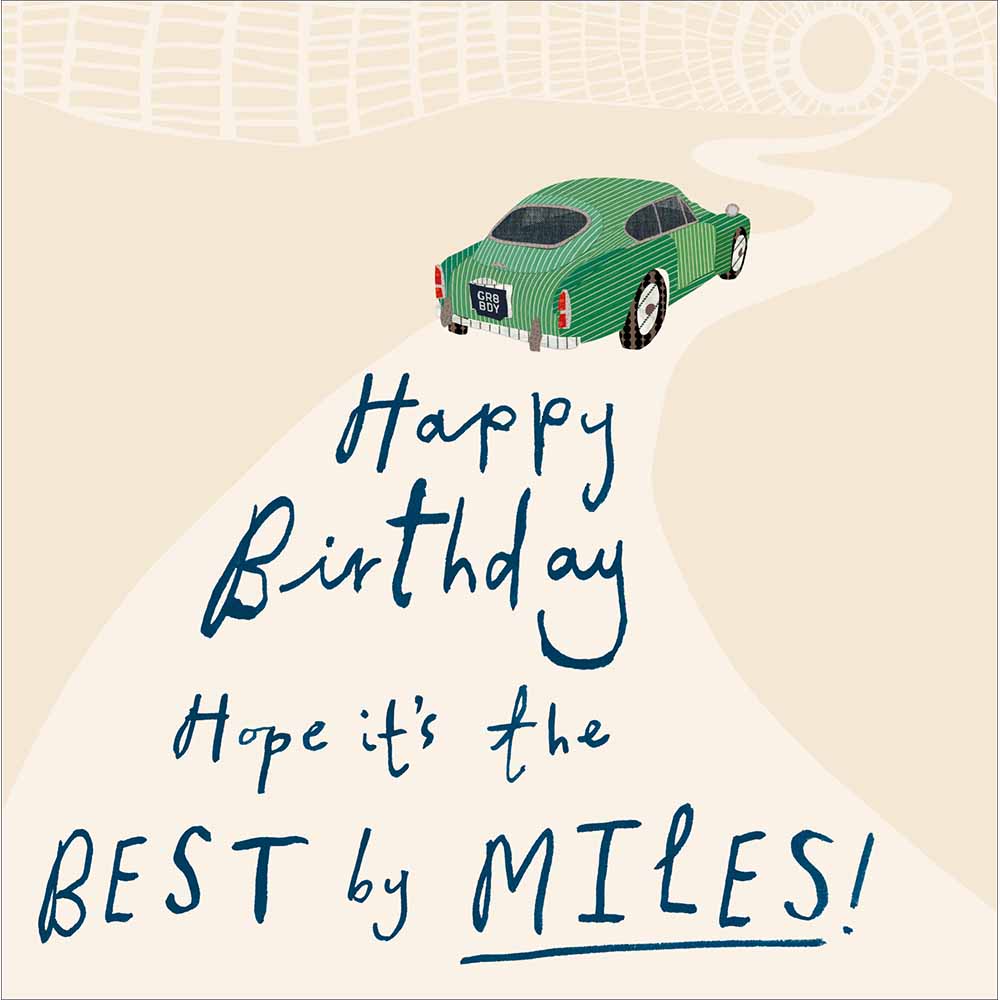 Best By Miles Car Birthday Card from Penny Black
