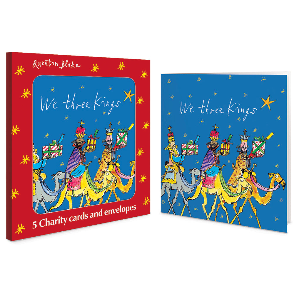 We Three Kings Quentin Blake Illustrated Pack Of 5 Charity Christmas Cards By Penny Black