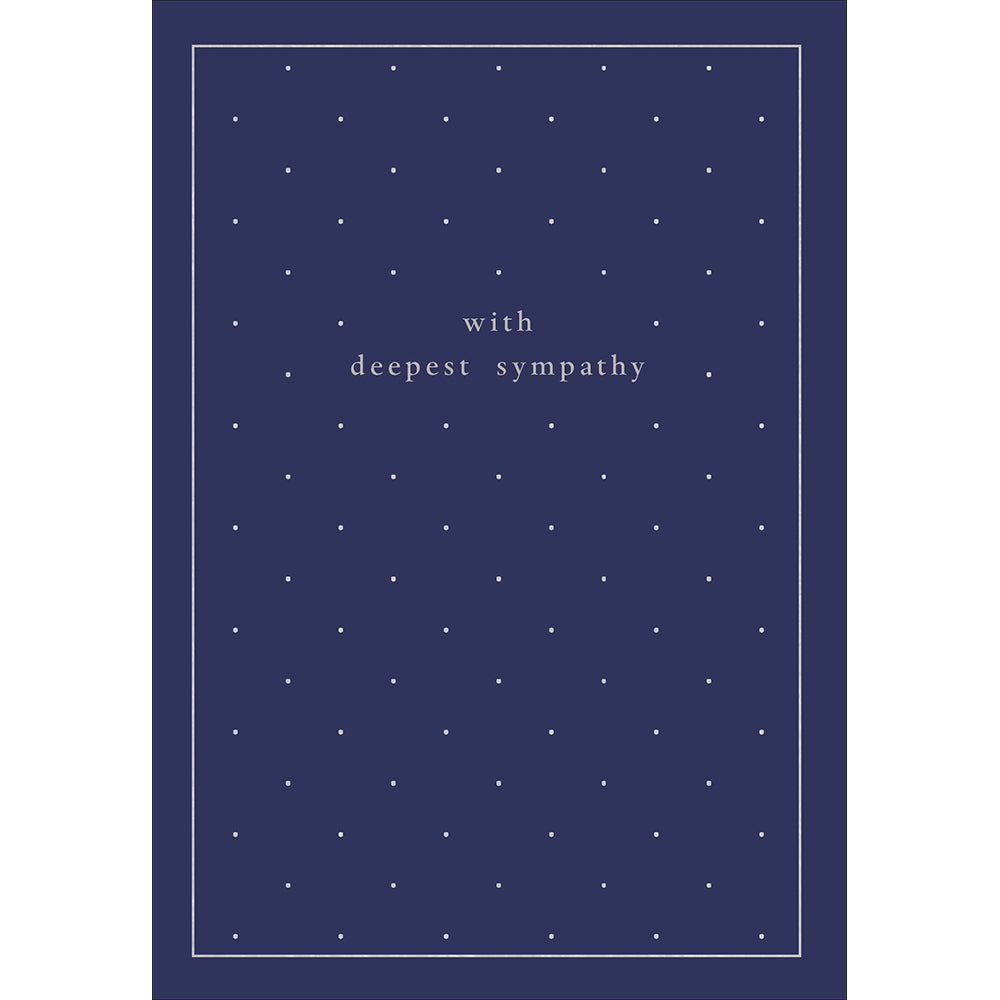 Minimalist Polka Dots Deepest Sympathy Card from Penny Black