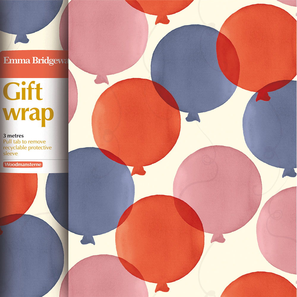 Emma Bridgewater Celebrate Balloons 3m Roll Of Gift Wrapping Paper | Penny Black