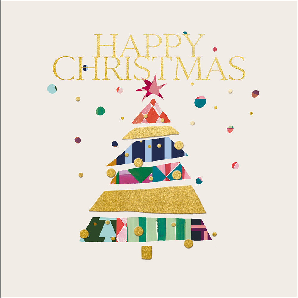Abstract Tree For The Season Christmas Card By Penny Black