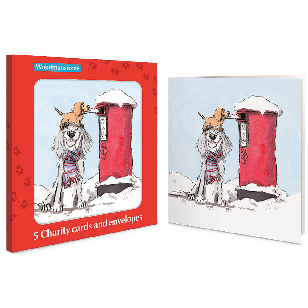 Doggy Special Delivery Pack Of 5 Charity Christmas Cards By Penny Black