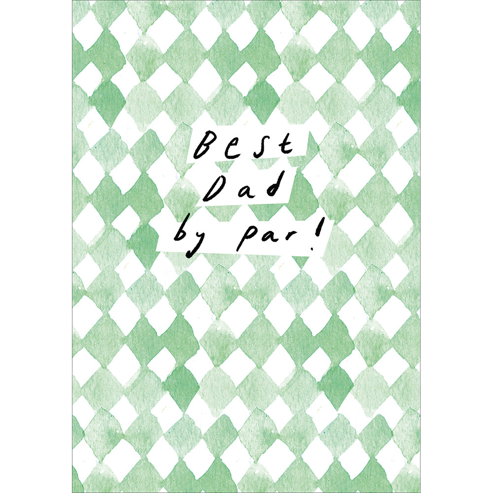 Argyle Golf Pattern Best Dad By Par Father's Day Card By Penny Black