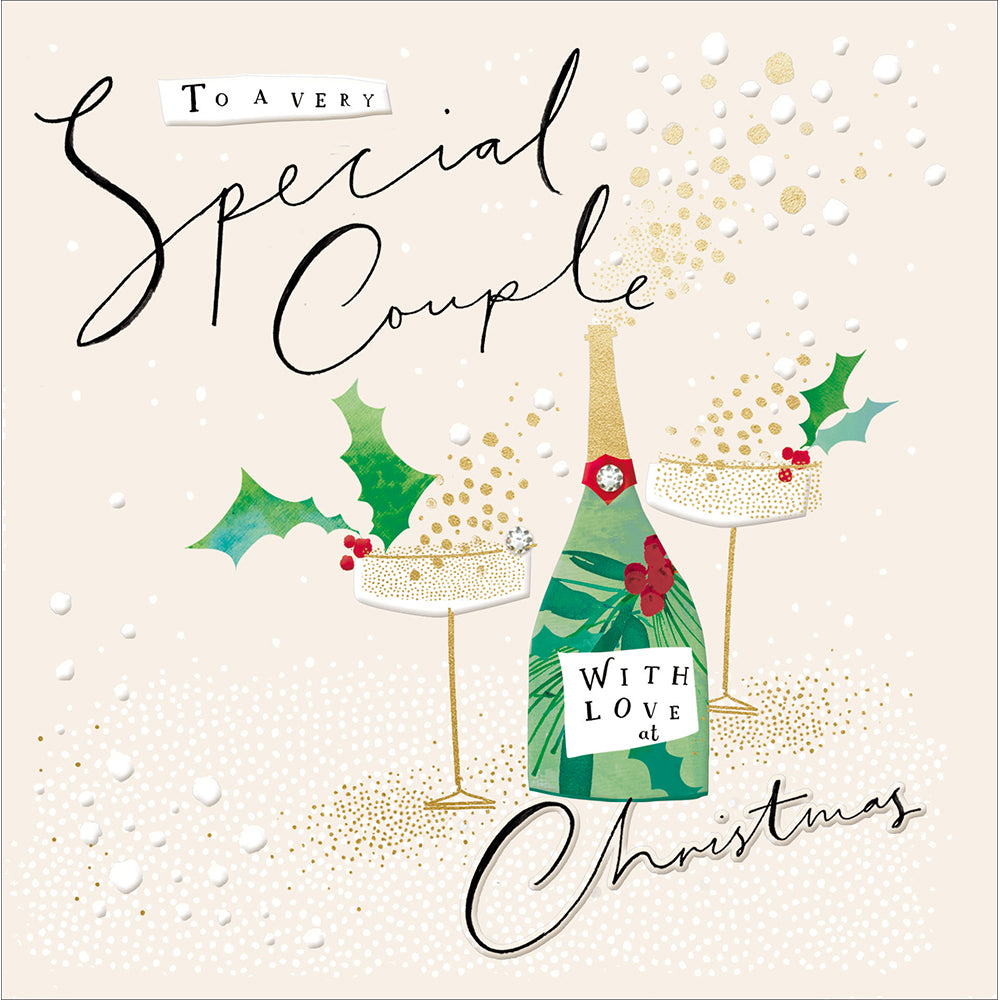 Christmas Toast Collage Bottle Very Special Couple Card By Penny Black