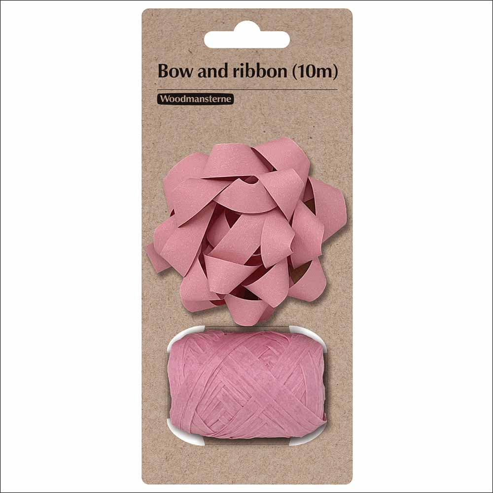 Pink Gift Bow & 10m Ribbon Wrapping Set | Penny Black