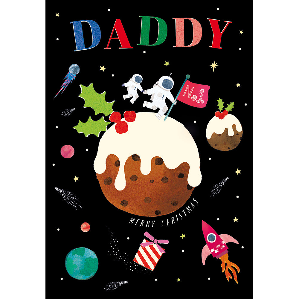 Planet Pudding Number One Daddy Christmas Card By Penny Black