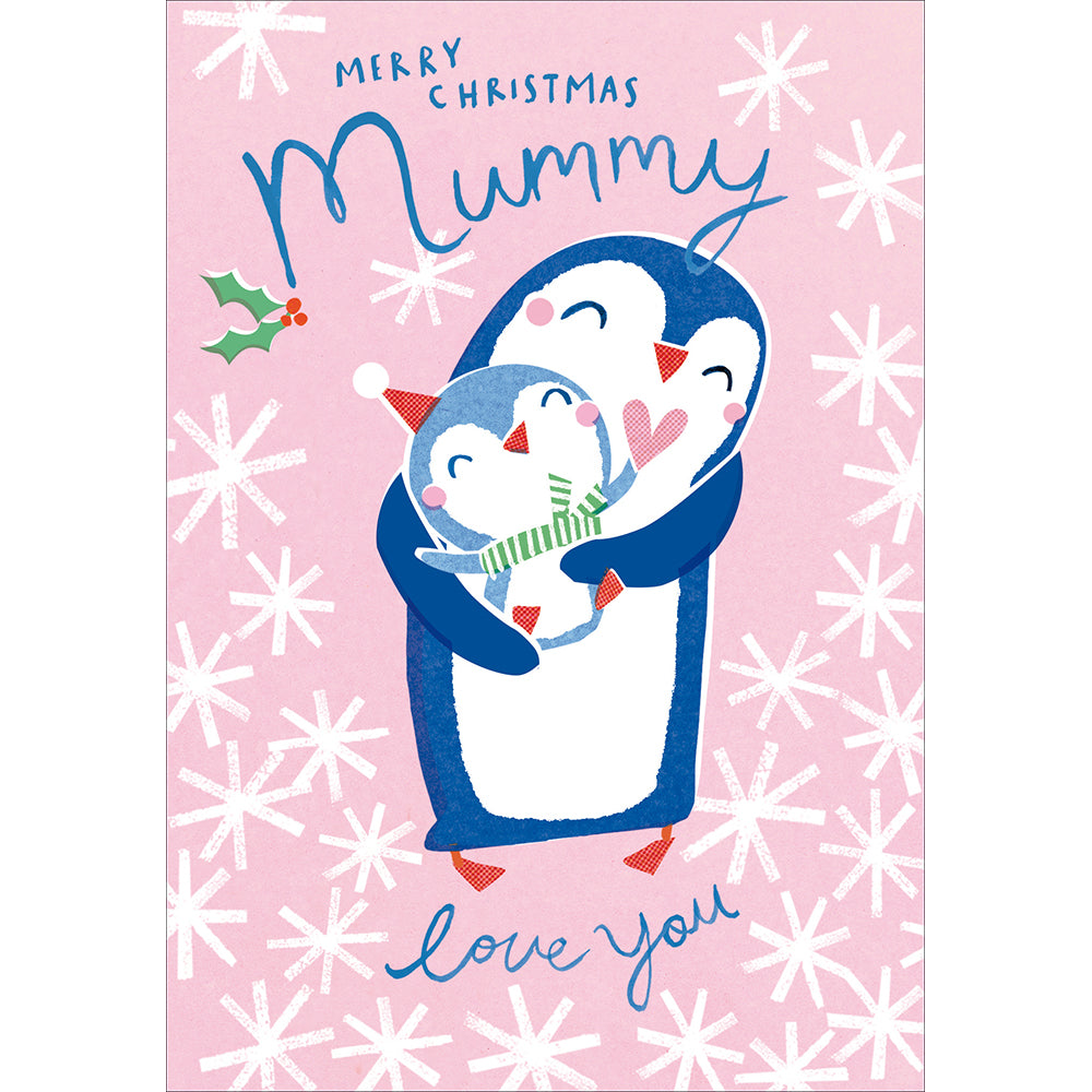 Cosy Penguins Merry Christmas Mummy Card By Penny Black