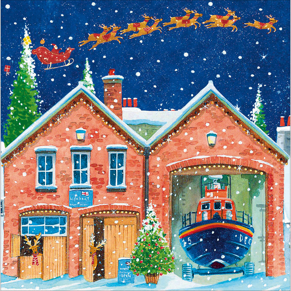 RNLI Lifeboats Charity Christmas Card Box Of 20 - 2026 By Penny Black