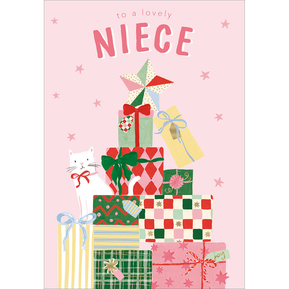 Joyful Gifts Lovely Niece Cat Christmas Card By Penny Black