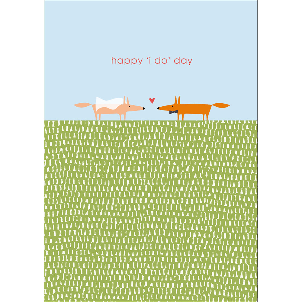 Fox Couple Happy I Do Day Wedding Card from Penny Black