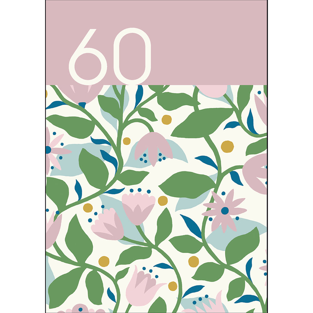 Modernist Floral 60th Birthday Card from Penny Black