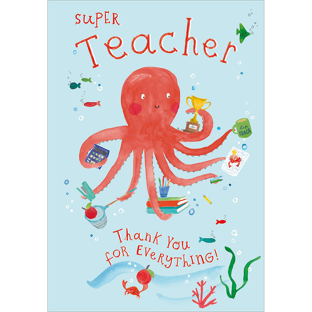 Octopus Thank You For Everything Teacher Card By Penny Black
