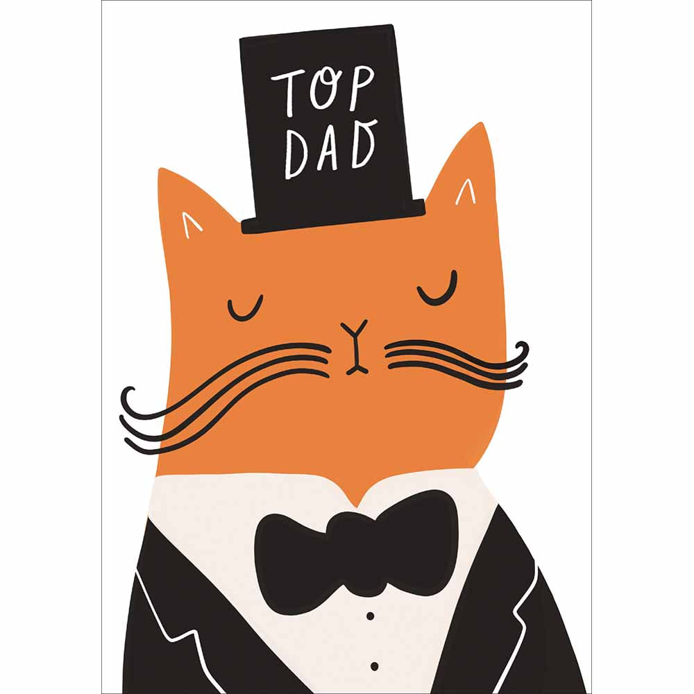 Top Dad Snooty Cat Birthday Card from Penny Black