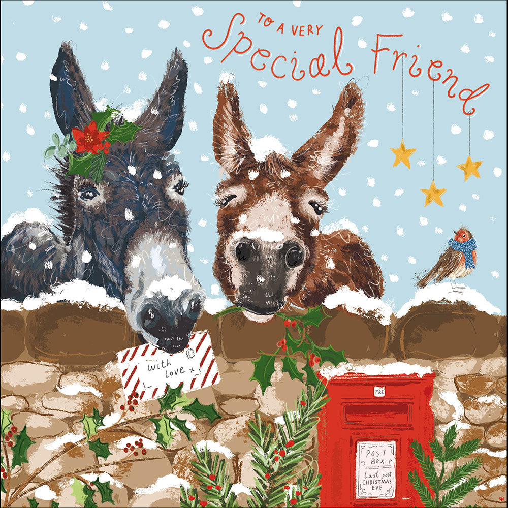 Donkey Post Very Special Friend Christmas Card By Penny Black