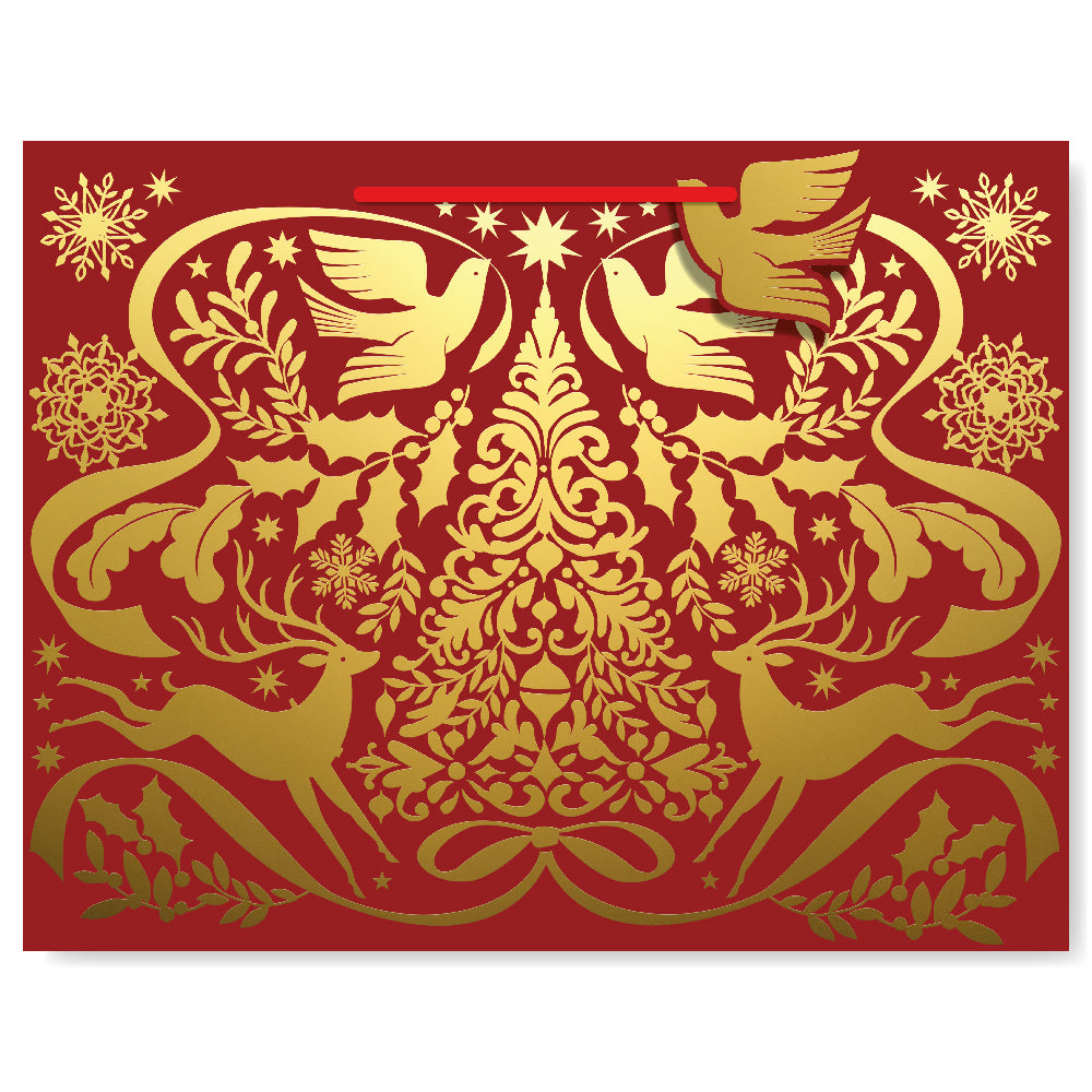 Noelle Red Christmas Landscape Gift Bag By Penny Black