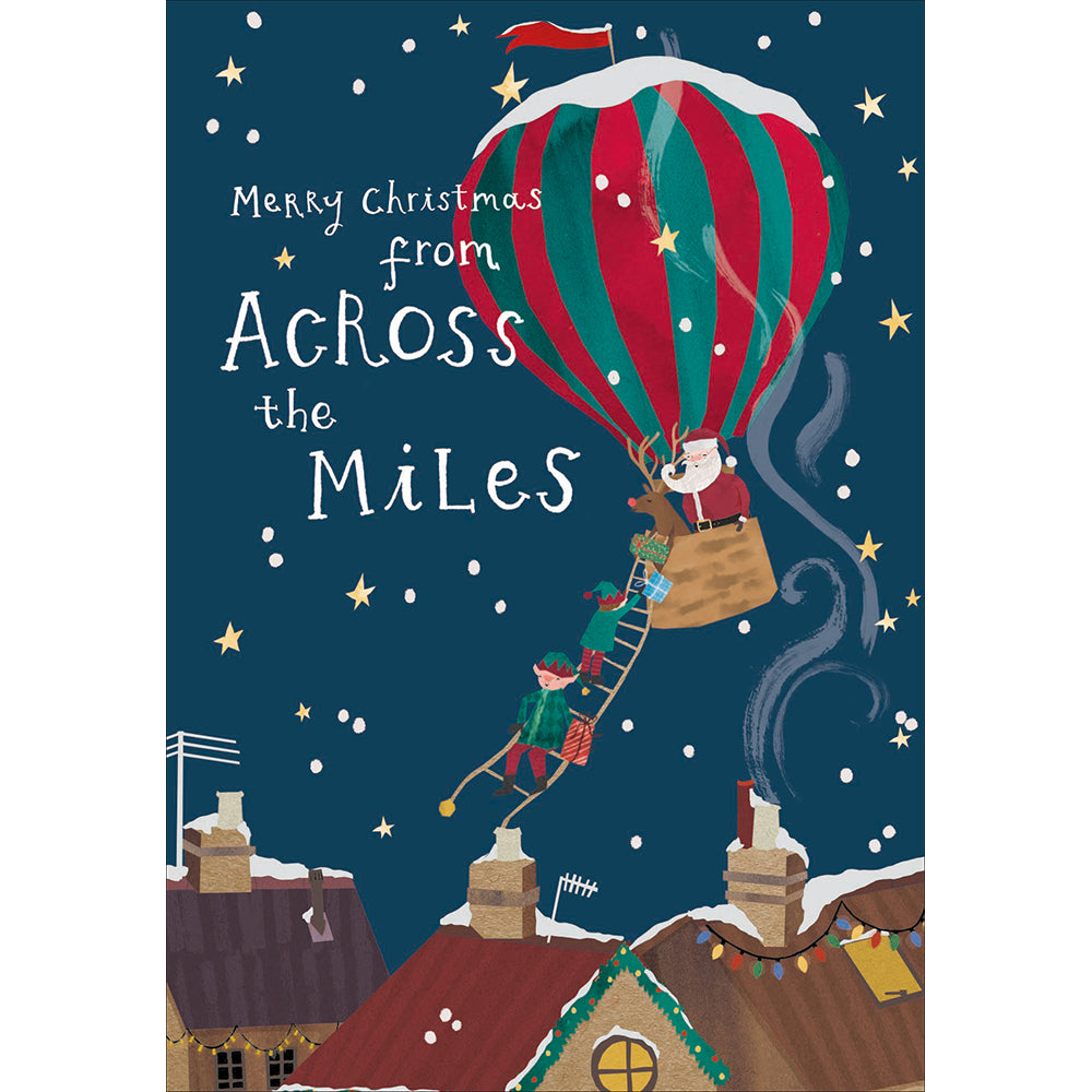 Hot Air Balloon Christmas Journey Across The Miles Card By Penny Black