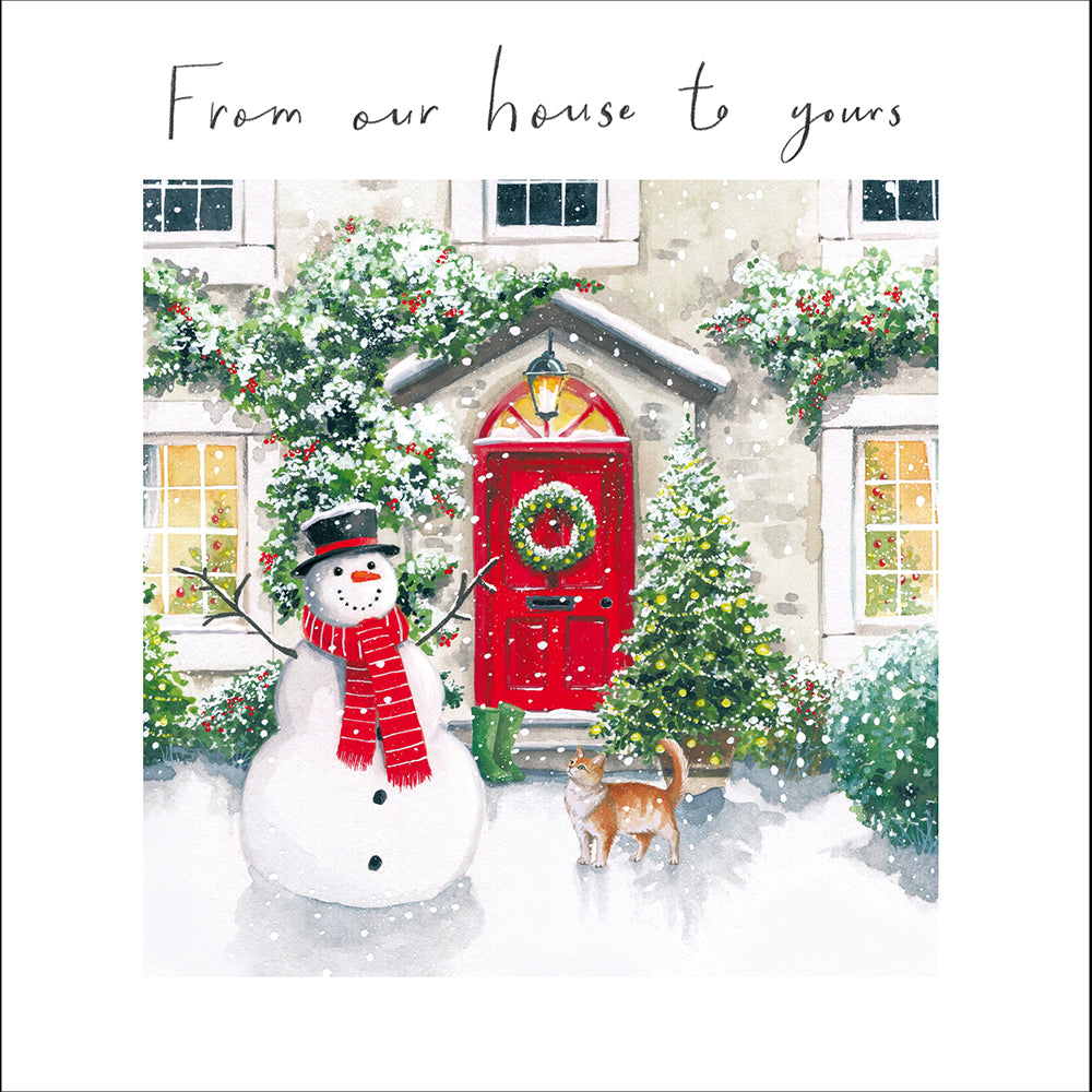 Snowman From Our House To Yours Christmas Card By Penny Black