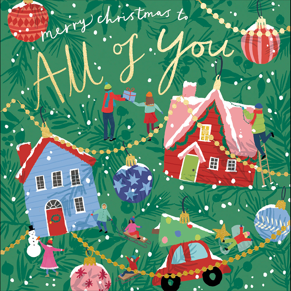 Christmas Festivities Cottages All Of You Card By Penny Black