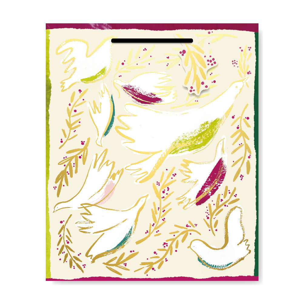 Fig & Fable Doves Christmas Large Gift Bag By Penny Black