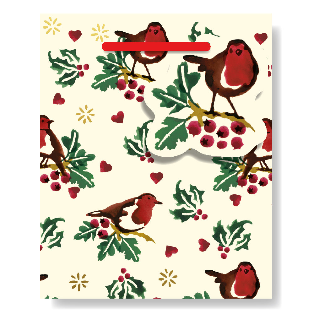 Emma Bridgewater Painted Robins Christmas Mug Gift Bag By Penny Black