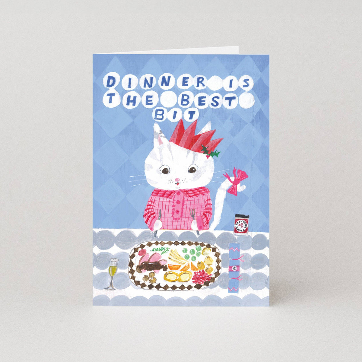 Moggshop Dinner Is The Best Bit Christmas Card