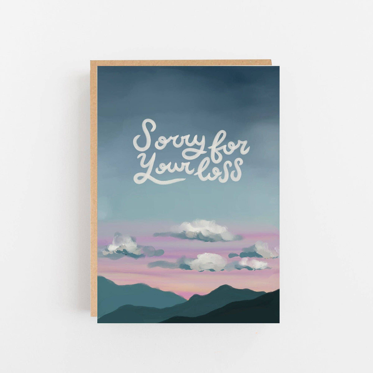 Sorry For Your Loss Dusky Skies Condolence Card by penny black