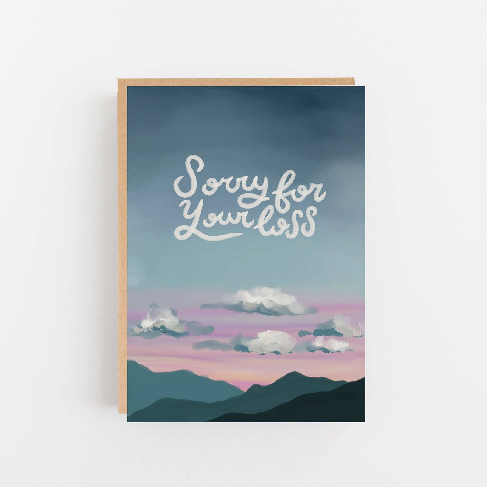 Sorry For Your Loss Dusky Skies Condolence Card by penny black