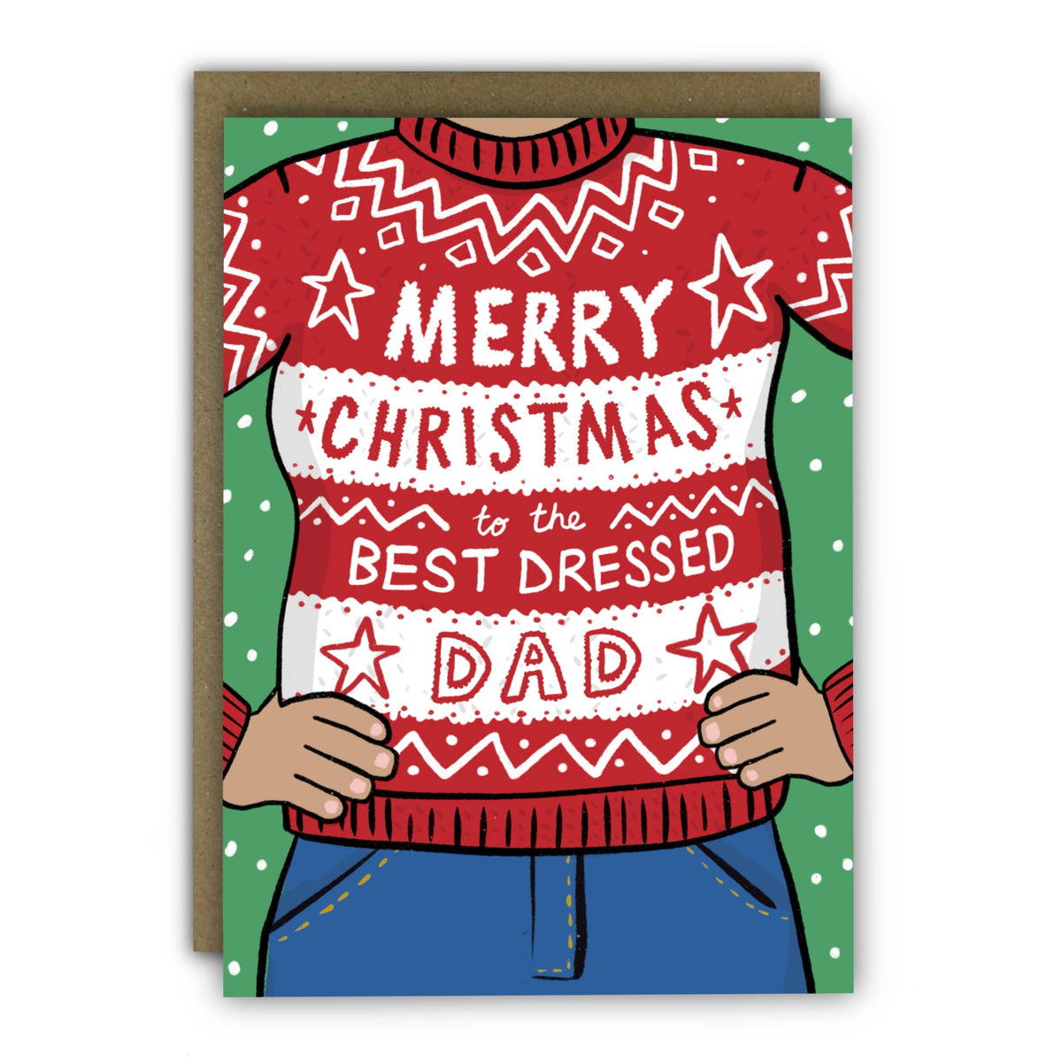 Best Dressed Dad Christmas Jumper Card