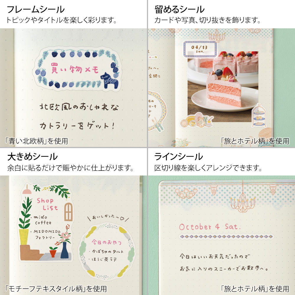 Yuru Log Decoration Stickers Set - Blue Nordic By Penny Black