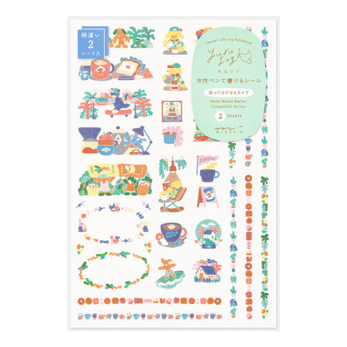 Yuru Log Decoration Stickers Set - Coffee Shop