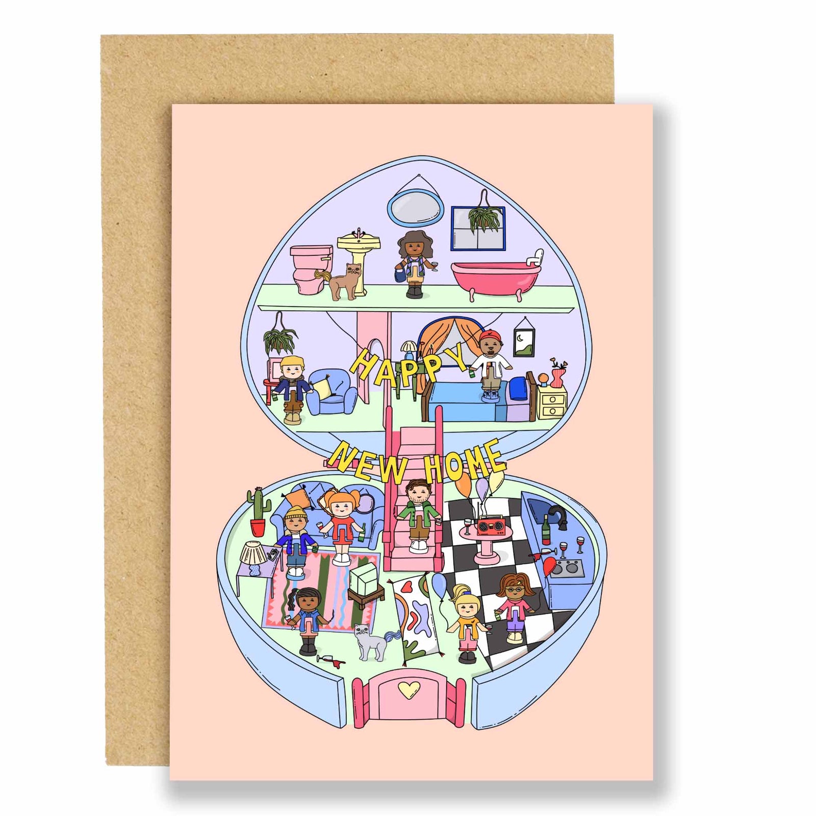 Polly's House Party Housewarming Card by penny black