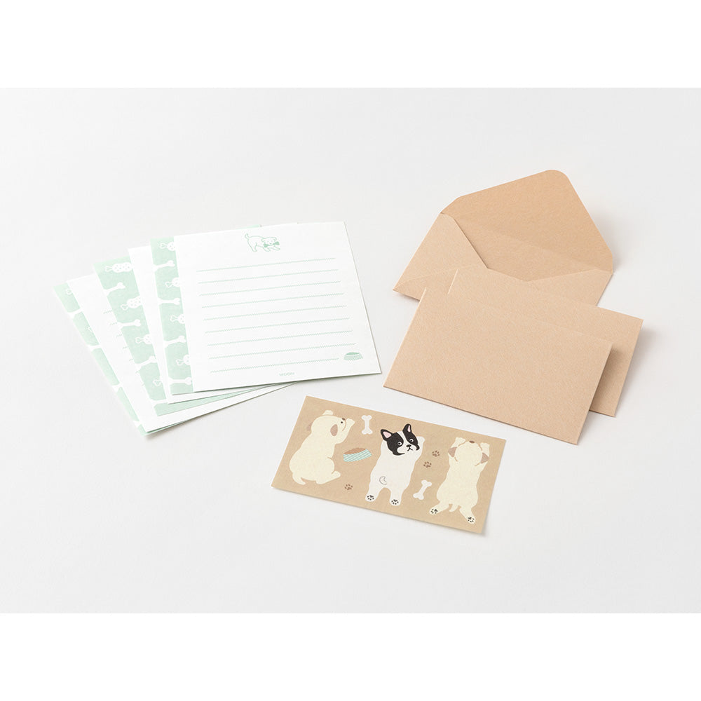 Midori Mini Letter Writing Paper & Envelope Set - Hungry Dog By Penny Black