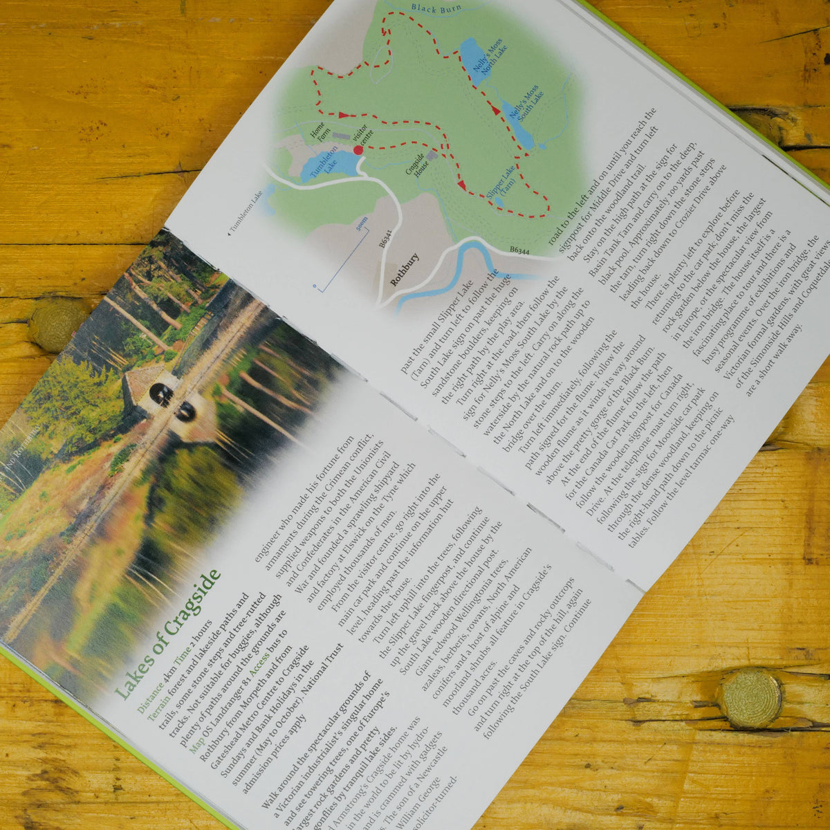 Northumberland: 40 Coast and Country Walks by penny black showing inside pages