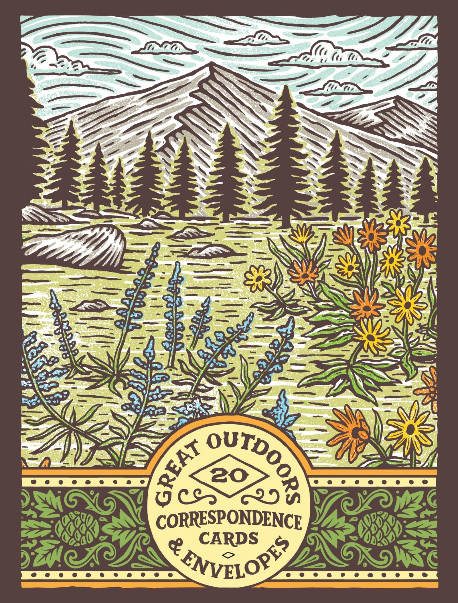 Great Outdoors Correspondence Notecards Pack Of 20 By Penny Black