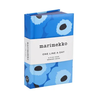 Marimekko Blue Unikko One Line A Day Five Year Memory Journal By Penny Black