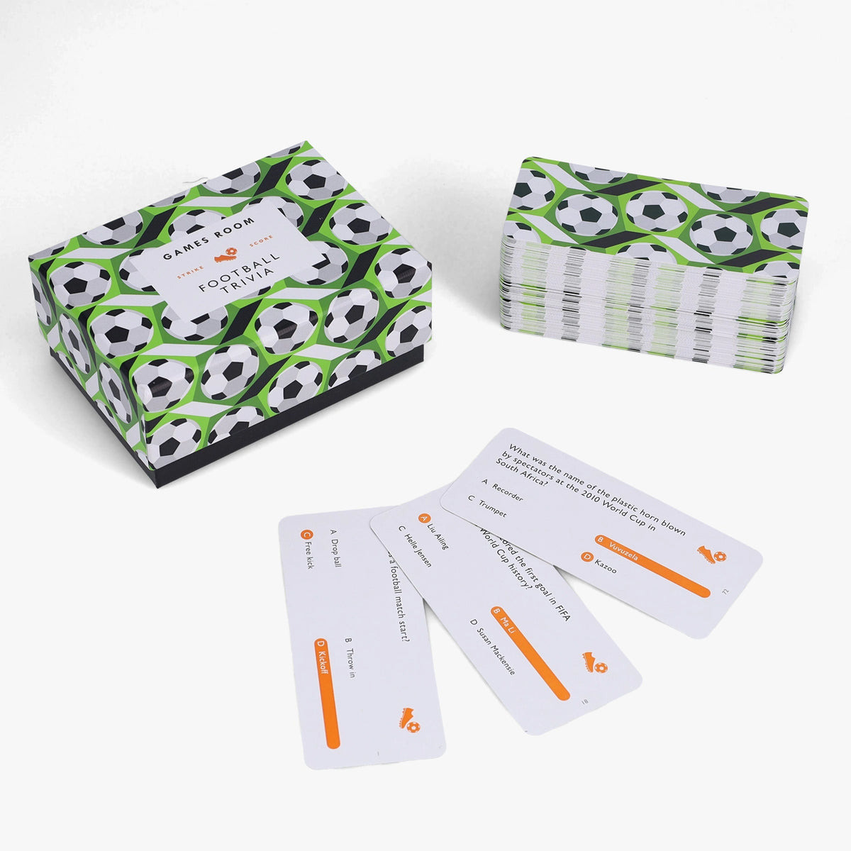 Football Trivia Card Game by penny black showing contents