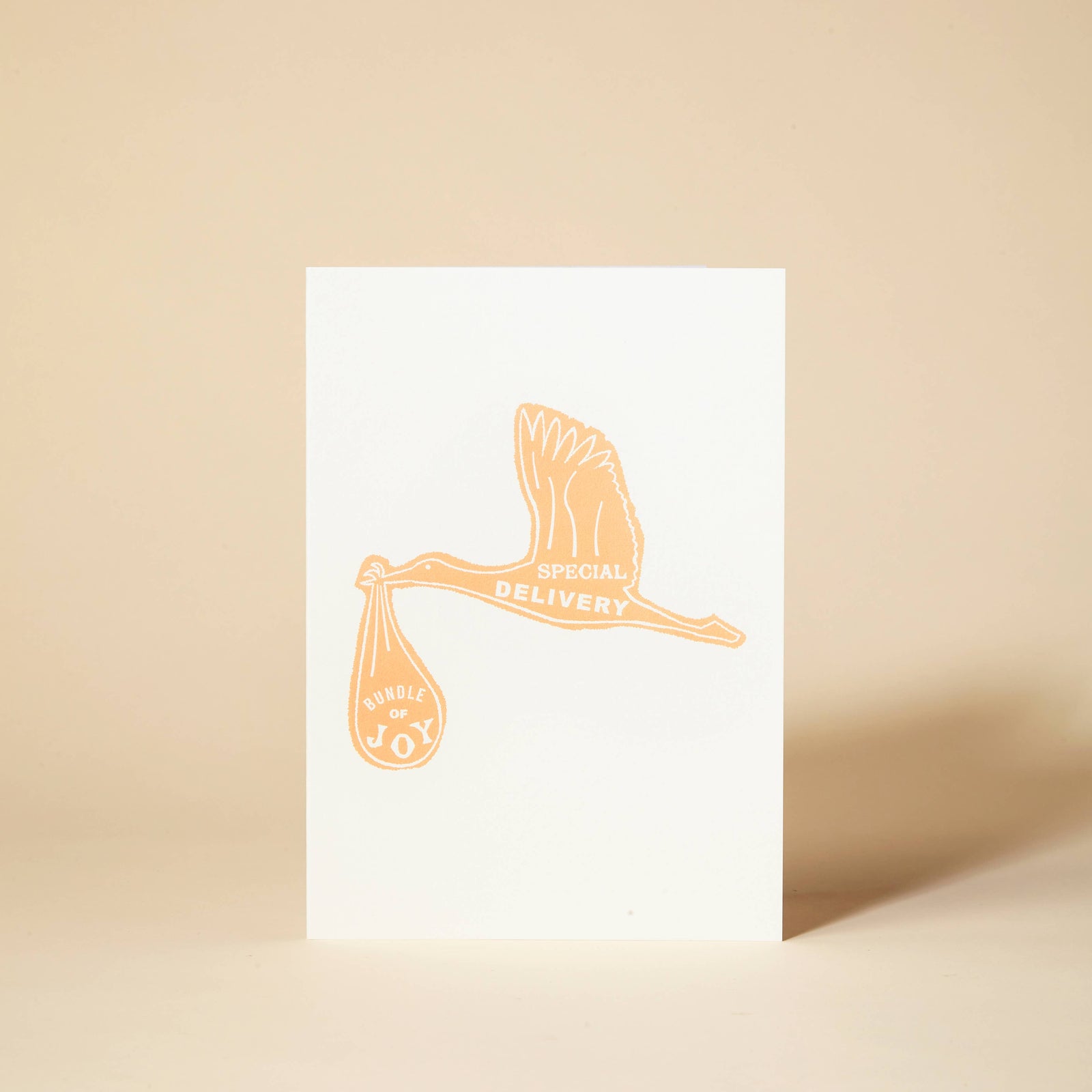 Special Delivery Stork New Baby Art Card by penny black