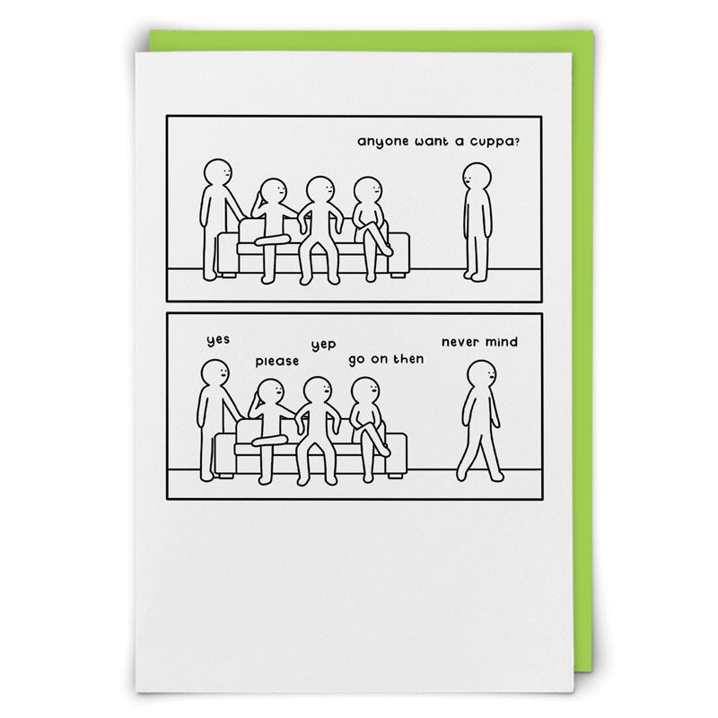 Anyone Want A Cuppa Funny Card by penny black