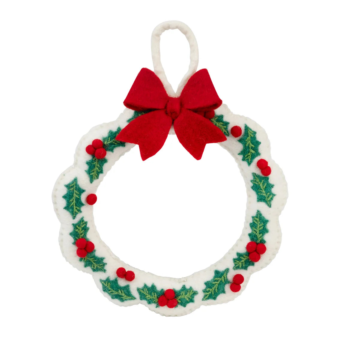 Holly Sprigs Felt Christmas Wreath By Penny Black