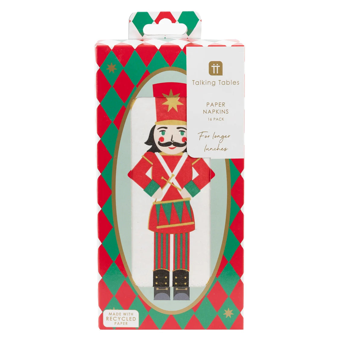 Botanical Nutcracker Long Paper Napkins 16 Pack By Penny Black