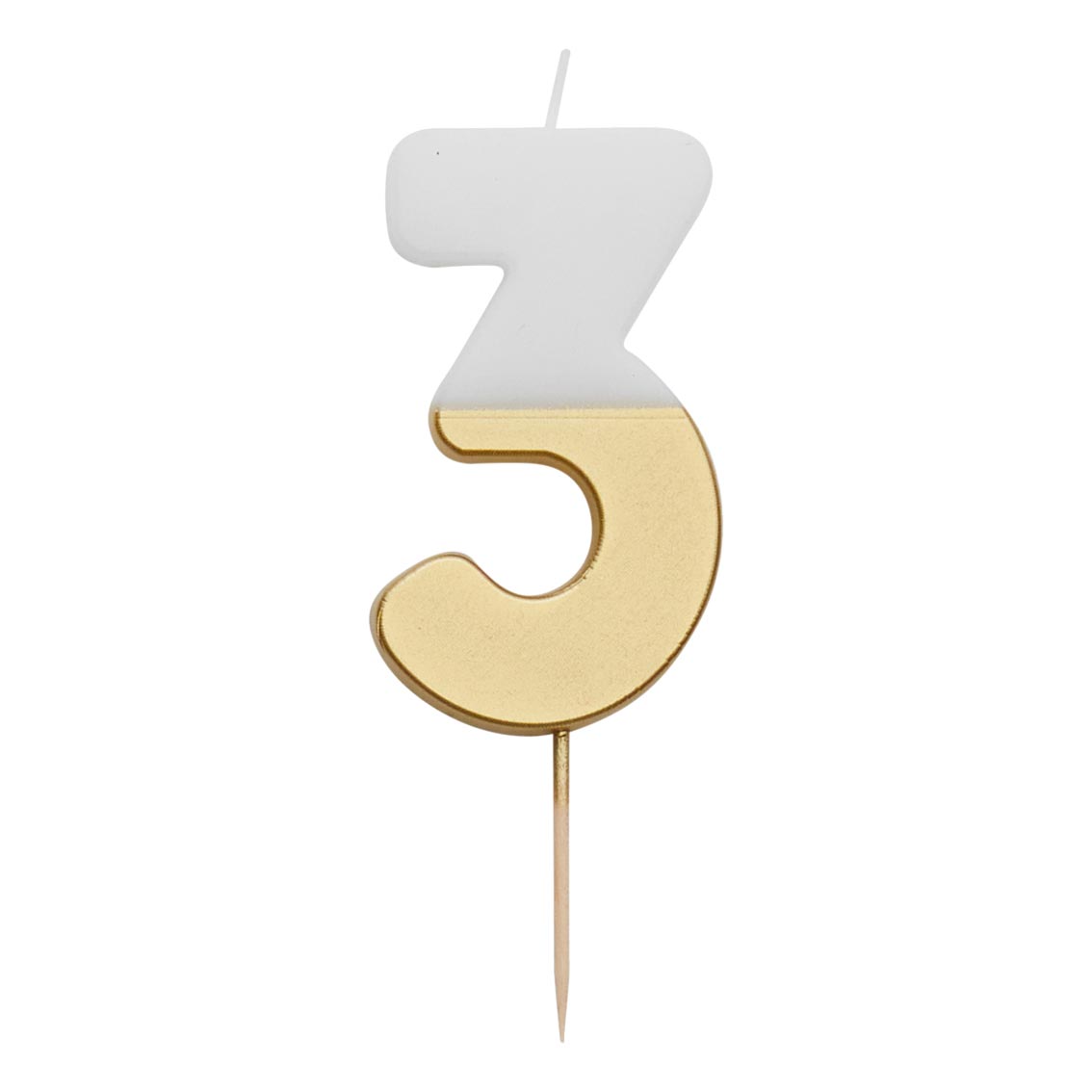 Gold & White Number Candle by talking tables at penny black - 3