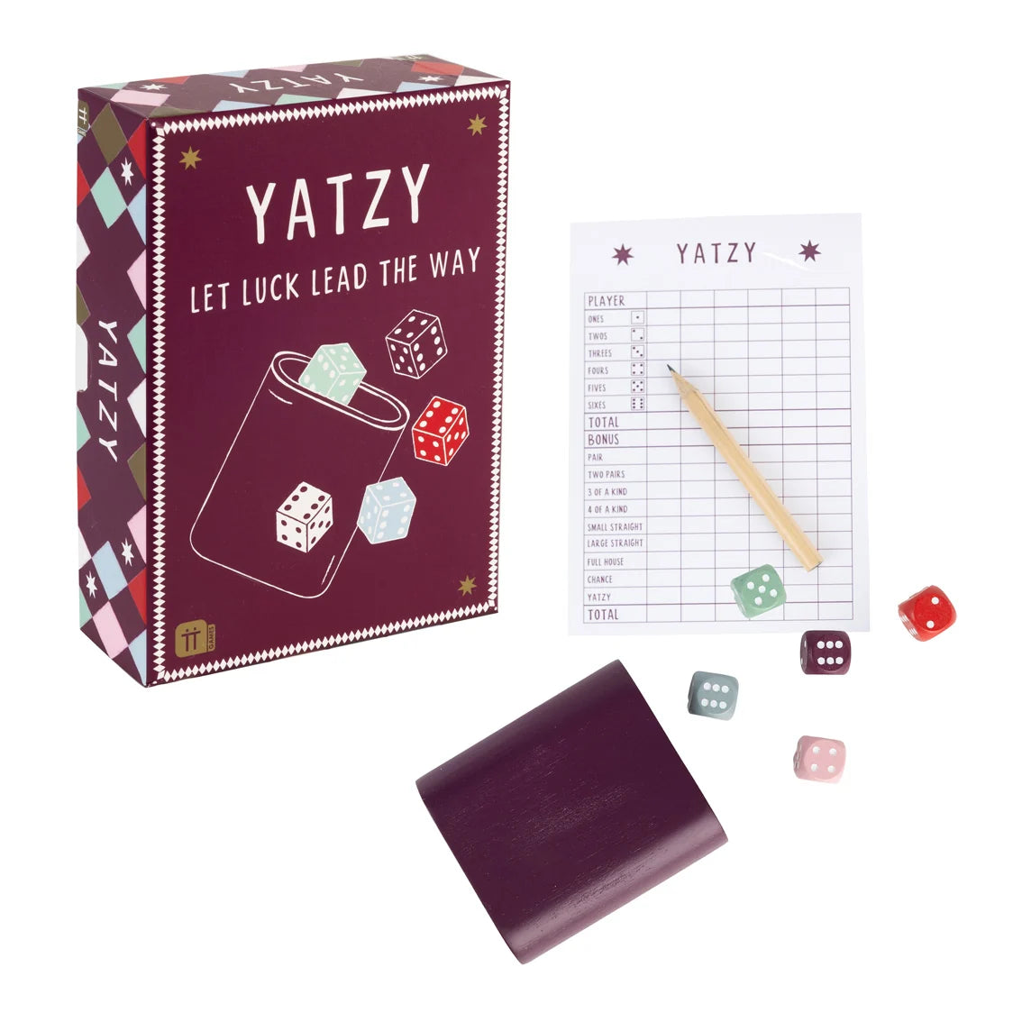 Bonne Chance Yatzy Dice Game Set By Penny Black
