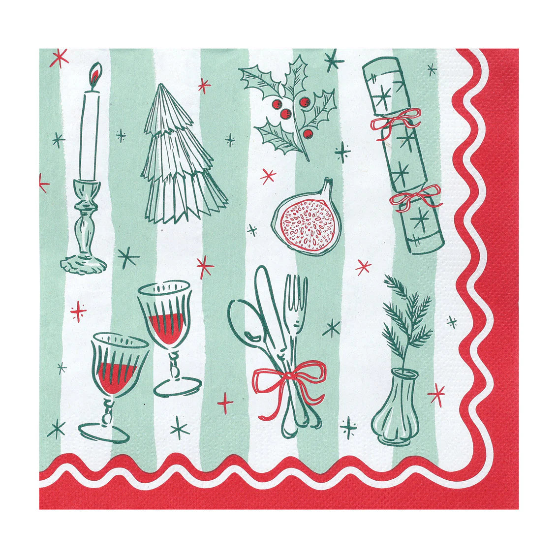 Bon Noel Christmas Paper Napkins 20 Pk By Penny Black