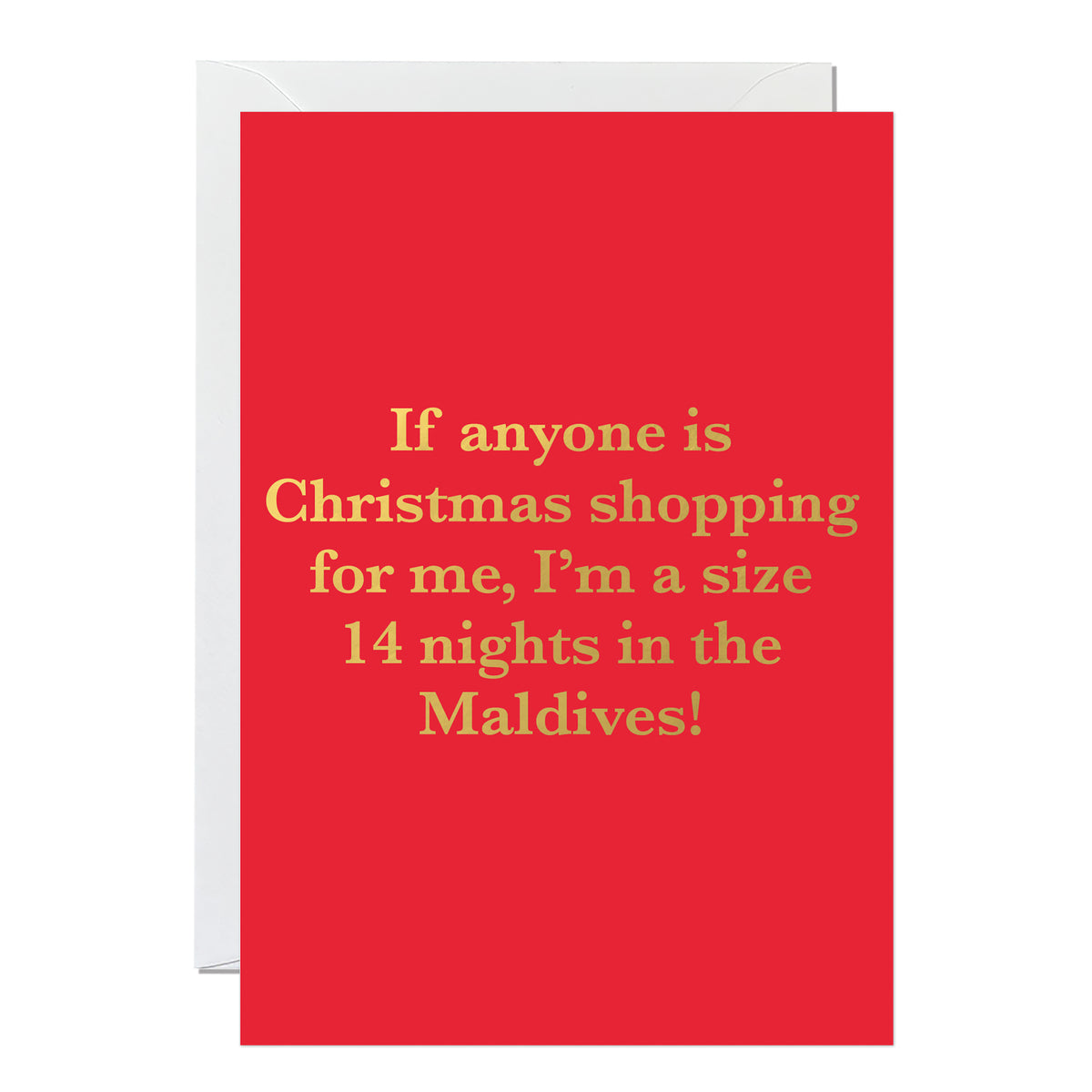 14 Nights In Maldives Funny Christmas Card By Penny Black