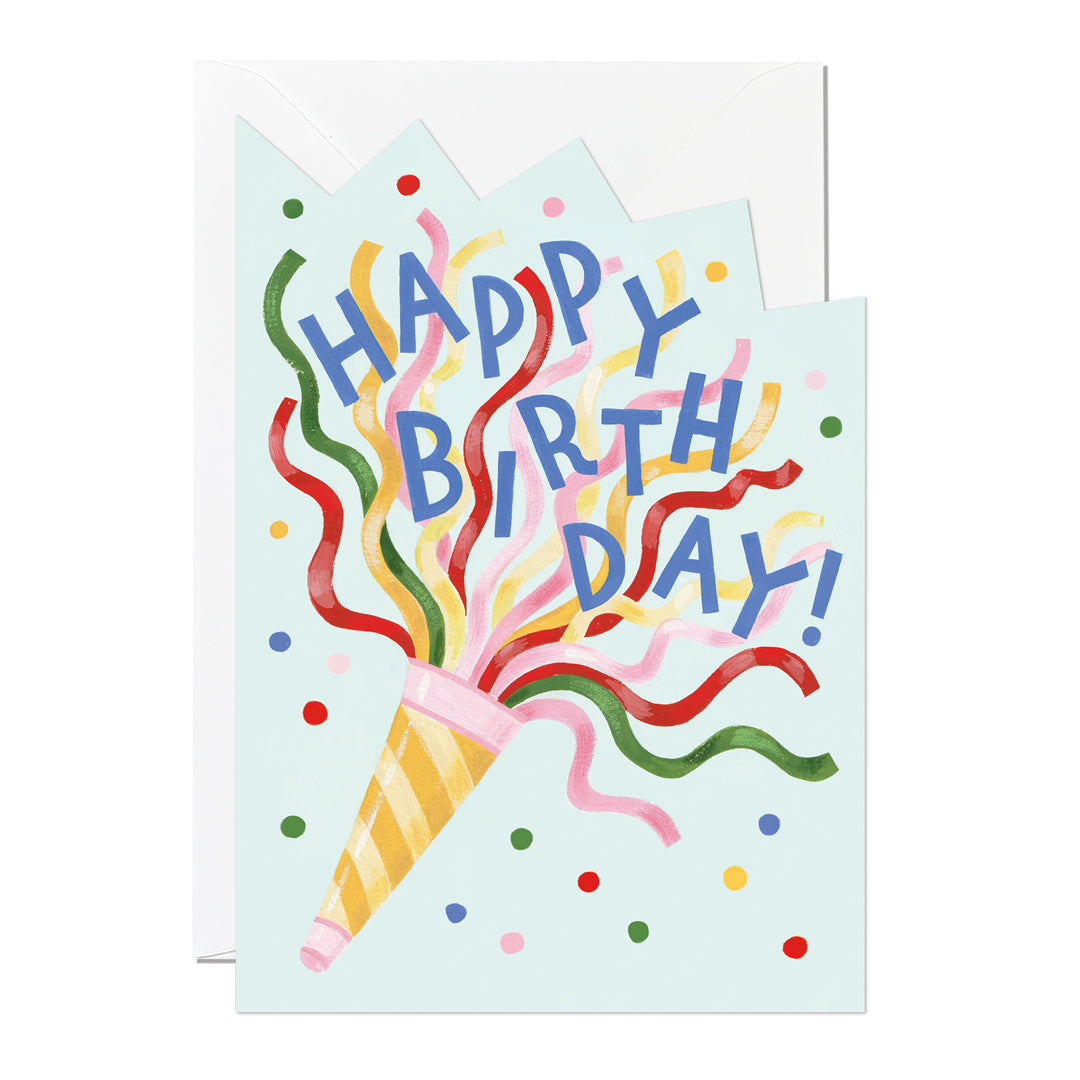 Party Popper Streamers Birthday Card By Penny Black