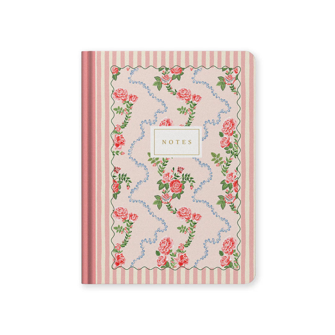 Cath Kidston Rose Flutter Stripe Hardback B6 Notebook by penny black