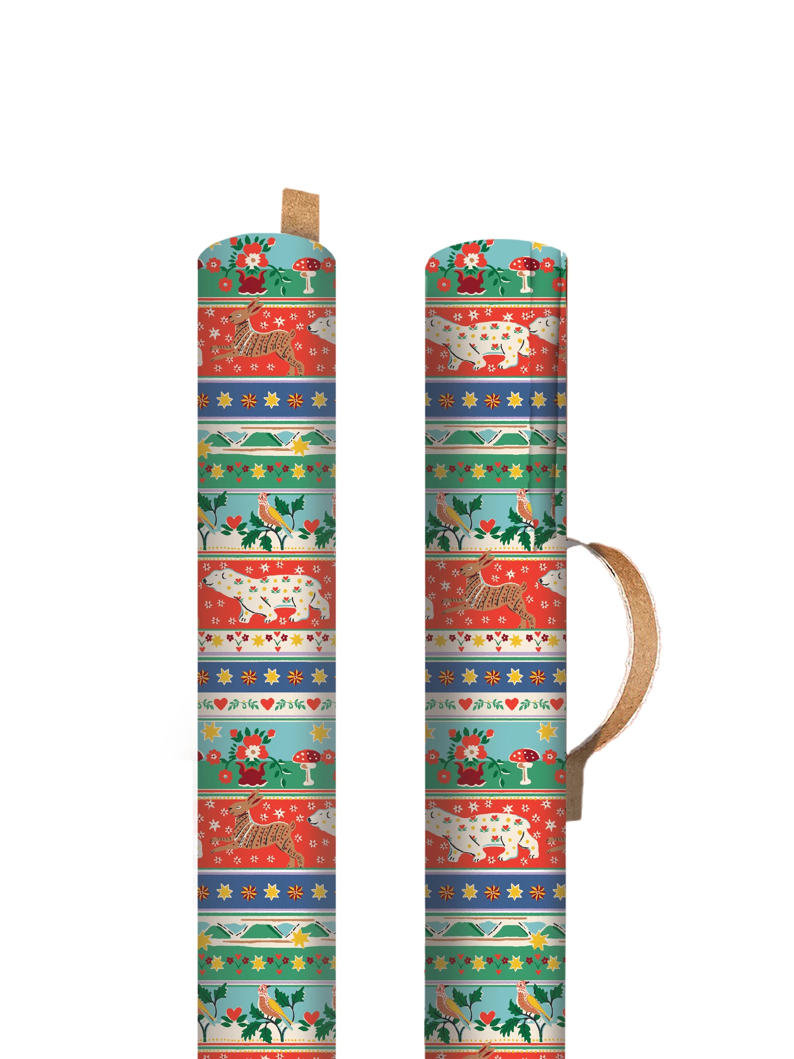 Cath Kidston Festive Animal Stripe 3m Christmas Gift Wrapping Paper Roll By Penny Black