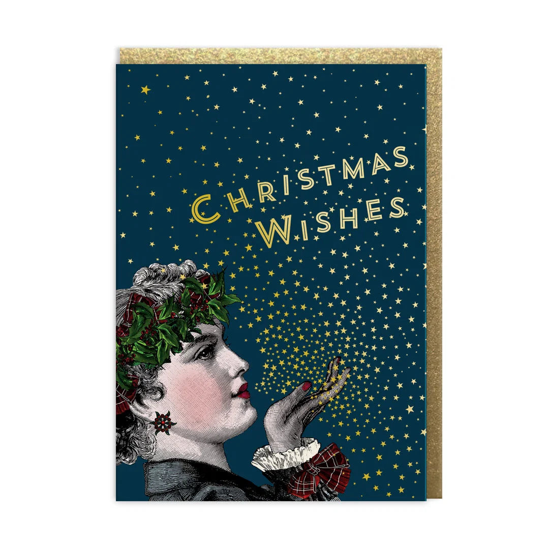 Chase & Wonder Stars Christmas Wishes Card By Penny Black