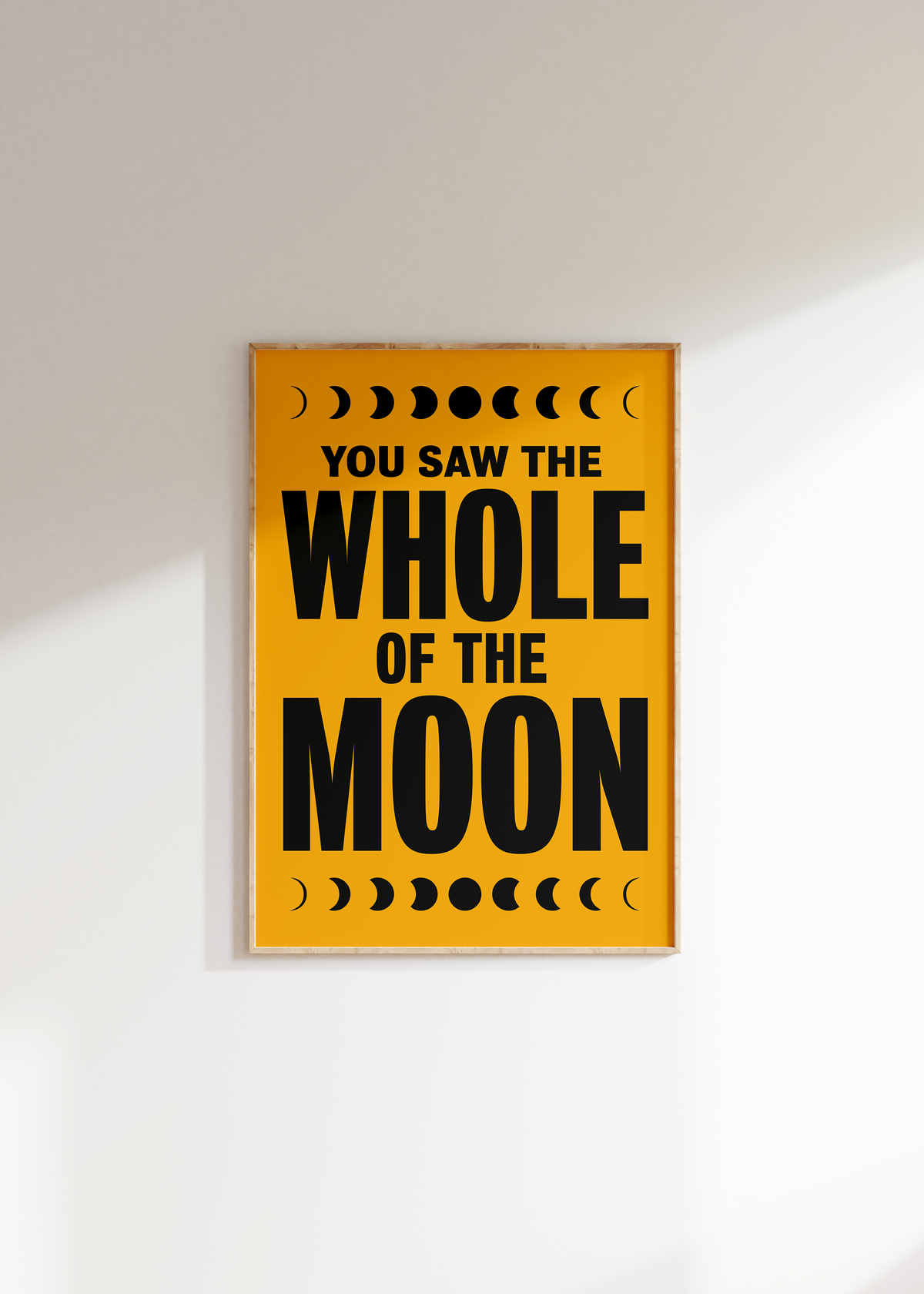 Whole Of The Moon Typograhic A4 Art Print By Penny Black