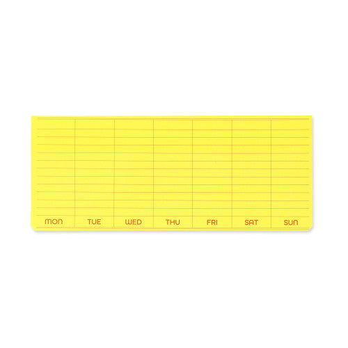 Penco Sticky Memo Pad Weekly By Penny Black in yellow